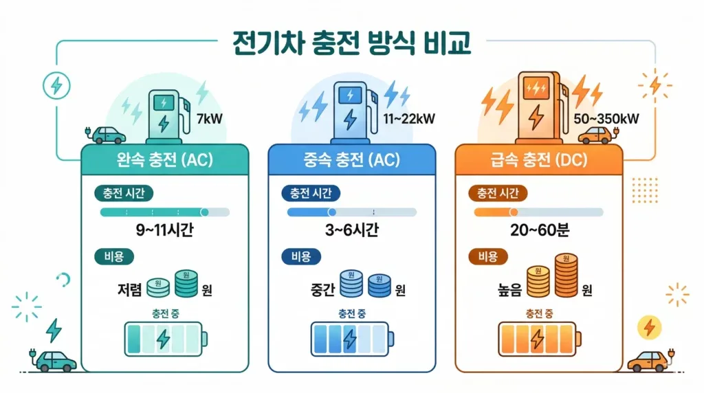 전기차 충전 요금 비교 2024 – 급속과 완속 단가부터 가르는 기준