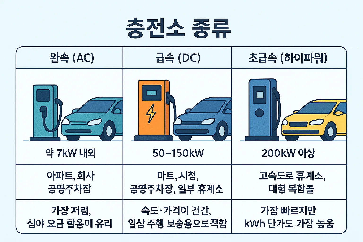 전기차 충전 요금 비교 2024 – 전기차 충전 요금제 선택과 회원 혜택
