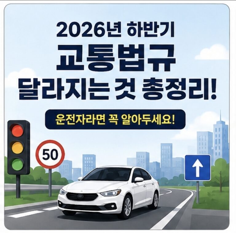 2026 교통법규 변경, 운전자가 꼭 확인할 과태료·단속 포인트