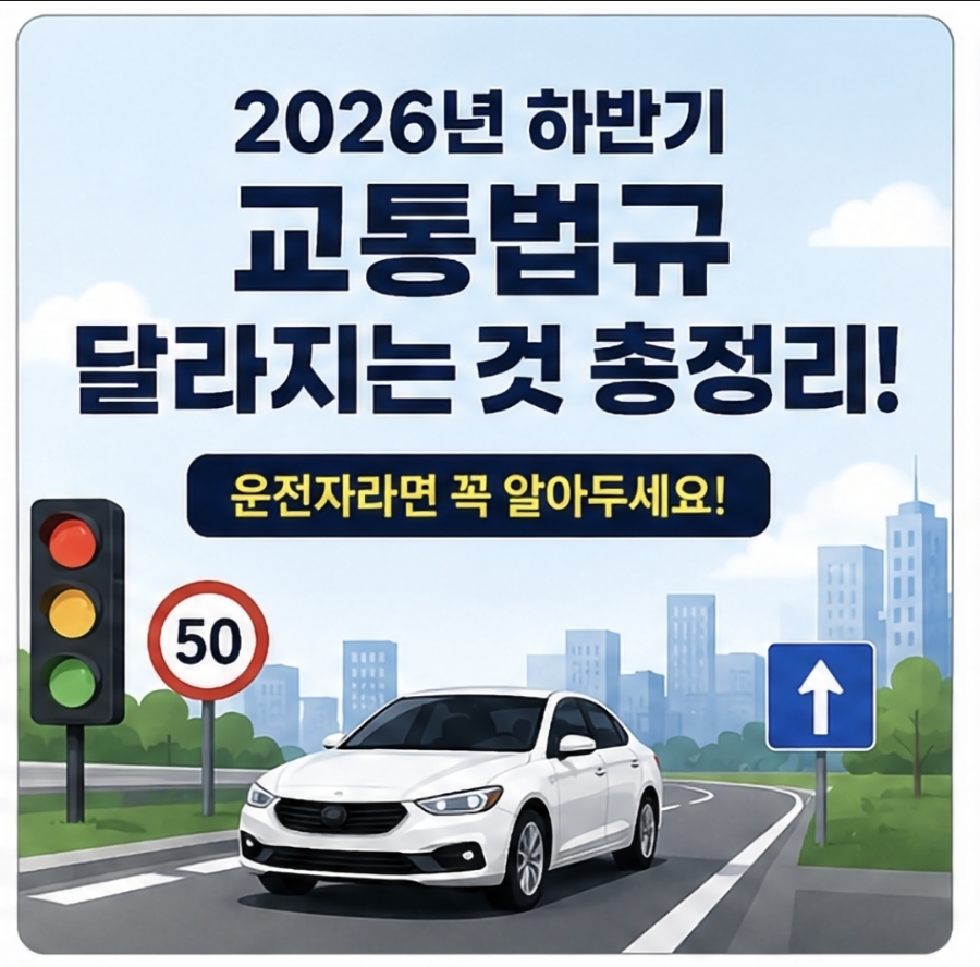 2026 하반기 교통법규 개정, 8월부터 오르는 과태료